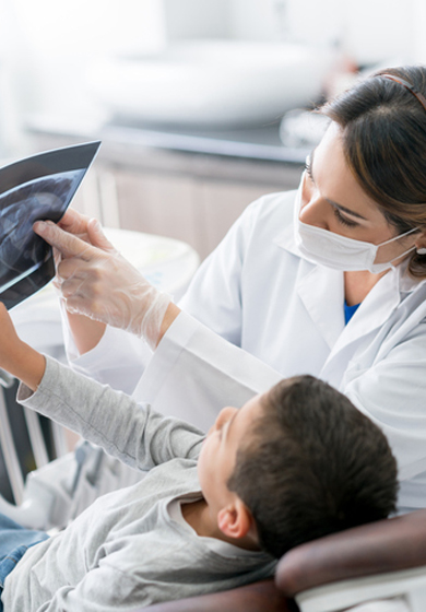 Child at the dentist's office